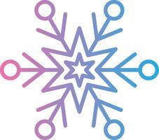 Snowflake Line Gradient Icon Design vector