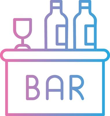 Bar Line Gradient Icon Design