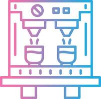Coffee Machine Line Gradient Icon Design vector