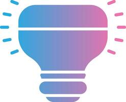 Light Bulb Glyph Gradient Icon Design vector