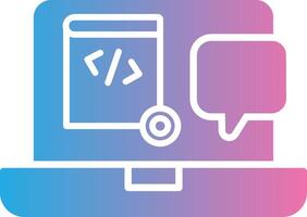 Demo Glyph Gradient Icon Design vector