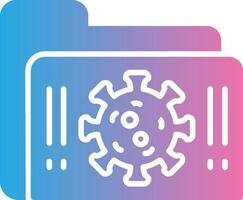 Infected Folder Glyph Gradient Icon Design vector