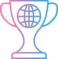 World Line Gradient Icon Design vector