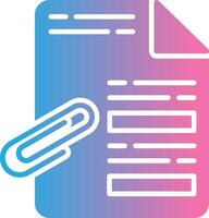 Document Glyph Gradient Icon Design vector