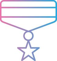 medalla línea degradado icono diseño vector