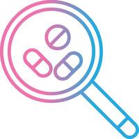 Search For Drugs Line Gradient Icon Design vector