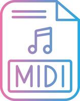 Midi Line Gradient Icon Design vector