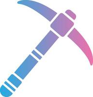 Pickaxe Glyph Gradient Icon Design vector