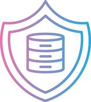 Secure Data Line Gradient Icon Design vector