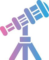 Telescope Glyph Gradient Icon Design vector