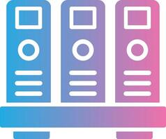 Folder Glyph Gradient Icon Design vector