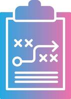 Tactics Glyph Gradient Icon Design vector