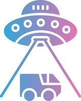 Ufo Glyph Gradient Icon Design vector