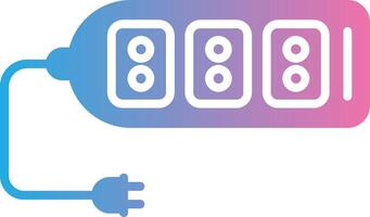 Extension Cable Glyph Gradient Icon Design vector