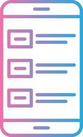 Survey Line Gradient Icon Design vector