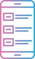 Survey Line Gradient Icon Design vector