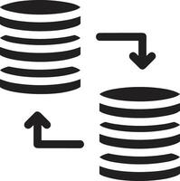 datos almacenamiento icono símbolo imagen para base de datos ilustración vector