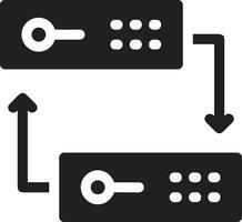 datos almacenamiento icono símbolo imagen para base de datos ilustración vector