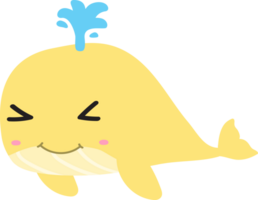 cute whale cartoon, sea animal png