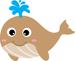 fofa baleia desenho animado, mar animal png