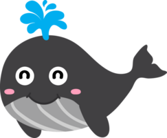 mignonne baleine dessin animé, mer animal png