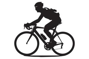 Bicycle riding Silhouette vector