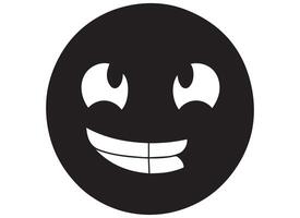 black silhouette funny face gesture emoji free vector