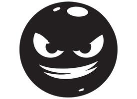 black silhouette funny face gesture emoji free vector