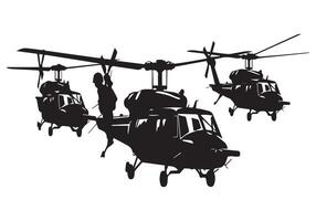 Military Helicopter Silhouette pro bundile vector