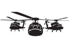 Military Helicopter Silhouette pro bundile vector