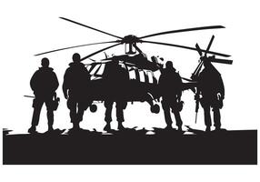militar helicóptero silueta gratis paquete vector