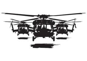 militar helicóptero silueta gratis vector