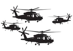 Military Helicopter Silhouette free bundile vector