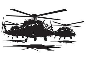 Military Helicopter Silhouette free bundile vector