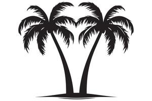 Silhouette of palm tree pro design vector