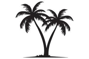 Silhouette of palm tree pro design vector