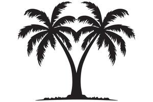 Silhouette of palm tree pro design vector