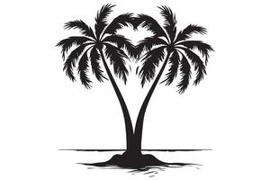 Silhouette of palm tree pro design vector