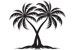 Silhouette of palm tree pro design vector