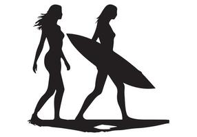 Surfboarding silhouettes pro design vector