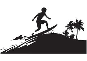 Surfboarding silhouettes pro design vector