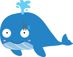 cute whale cartoon, sea animal png