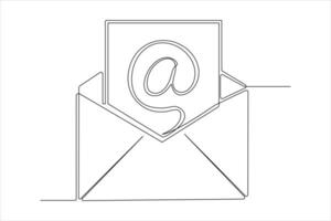 an email envelope with an arrow pointing to it vector