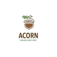 Acorn logo icon design template illustration idea vector