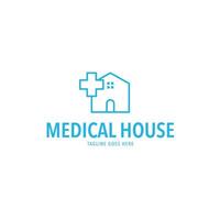 Medical home logo design illustration idea vector