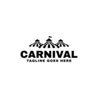 Carnival canopy circus logo design illustration idea vector