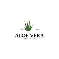 áloe vera logo diseño para protección de la piel marcas orgánico productos ilustración idea vector