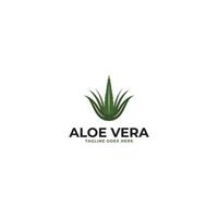 áloe vera logo diseño para protección de la piel marcas orgánico productos ilustración idea vector