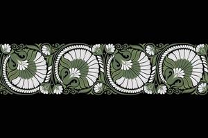 floral sin costura antecedentes geométrico étnico oriental ikat sin costura modelo tradicional diseño para fondo, alfombra, fondo de pantalla, ropa, envase, batik, tela, ilustración bordado estilo. vector