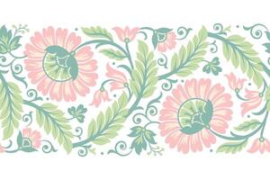 floral sin costura antecedentes geométrico étnico oriental ikat sin costura modelo tradicional diseño para Fondo, alfombra, papel tapiz, ropa, Envoltura, batik, tela, ilustración bordado estilo. vector